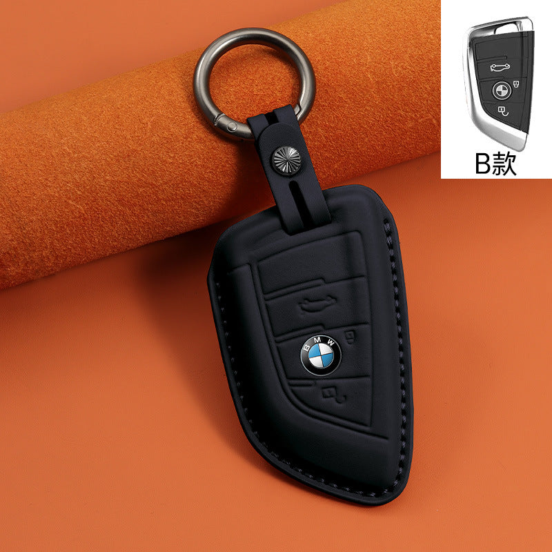 Applicable to 3 series first layer cowhide key bag 1 series i3 3 series 5 series 530 car x1 shell x3 5 series x5 blade ix3