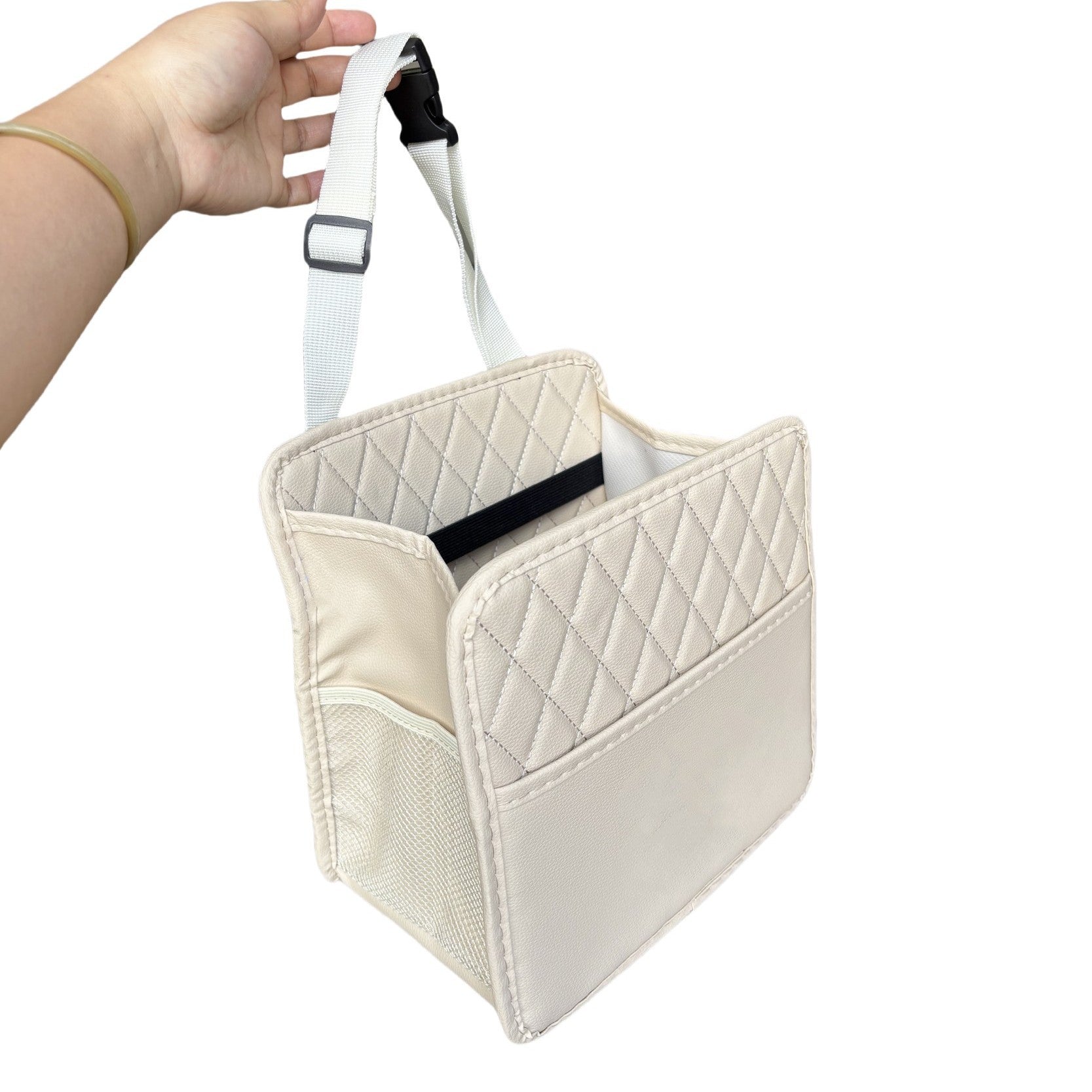 Cross-border upgrade car chair back suede storage bag seat storage cup bag multi-compartment bundled storage bag