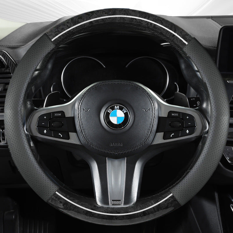 2024 new peach wood grain car steering wheel cover factory direct sales of a generation of hair