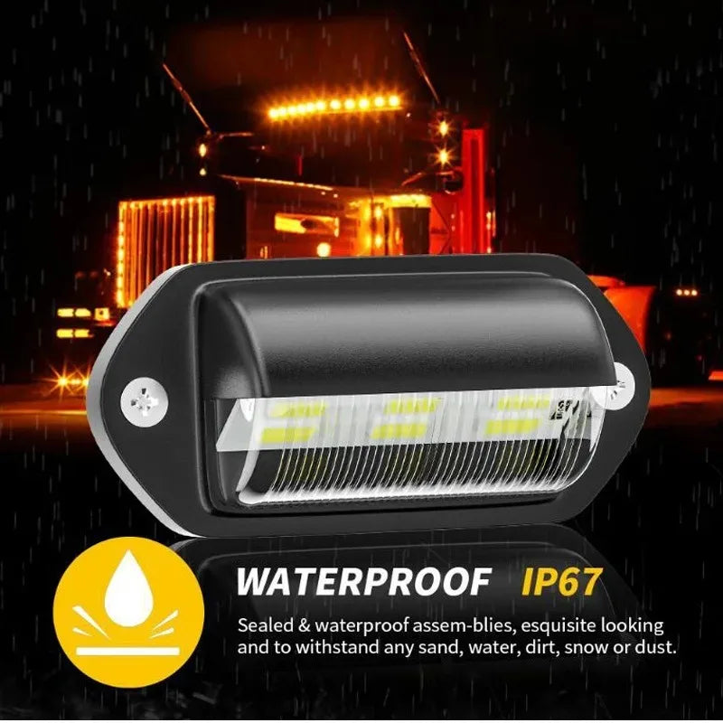 1/2/4PCS 6 LED Car License Number Plate Light For SUV Truck Trailer Van Tag Step Lamp White Bulbs Car Products License