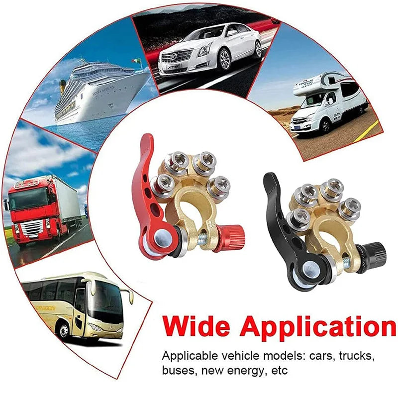 Car Cable Connector Battery Bornes Main Cable Post Clamp Terminal 12V 6V 24V UTV Tractor Truck Battery Terminal