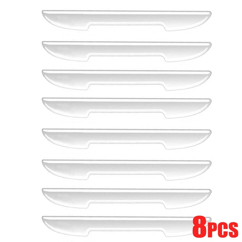 4/8pcs Car Door Protective Sticker Strip Carbon Fiber Look Anti-Collision  Protector Car Door Edg Scratch-resistant Stickers