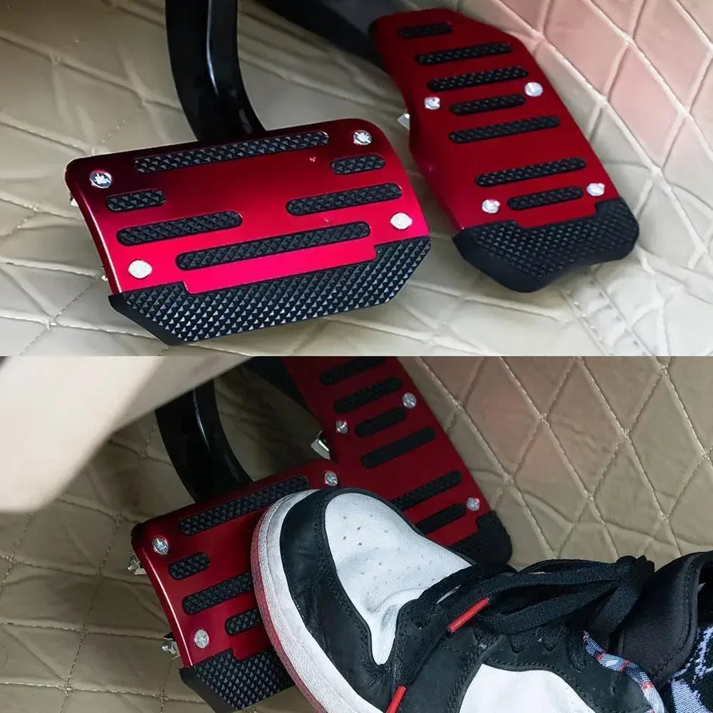 Automotive universal pedal cover acceleration brake anti slip tool upgraded red silver gray blue foot pads interior accessories