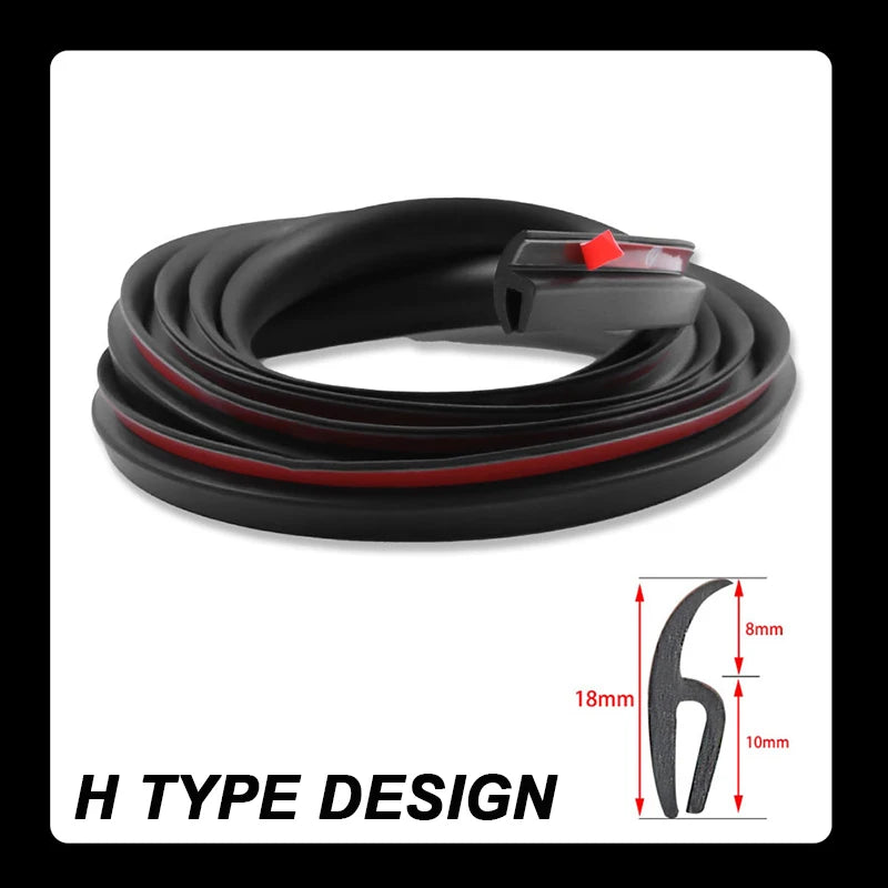 SEAMETAL 2m Car Windshield Panel Moulding Seal Strip Sticker Dustproof Rubber Sealing Strip for Auto Car Dashboard Windshield