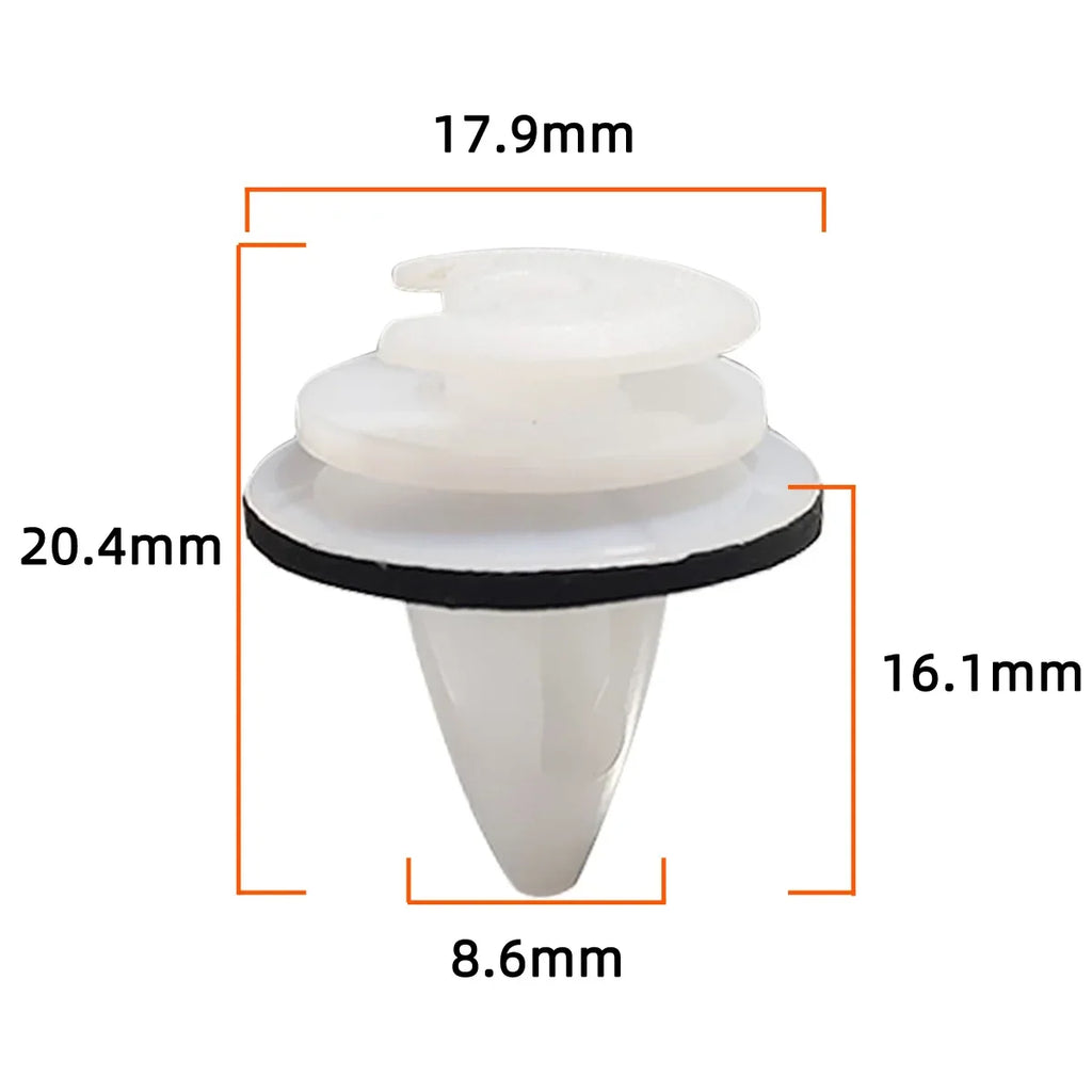 Bulk Pack 20/50/100pcs Automotive Door Panel Clips Rivets with Sealing Rings Bumper Fasteners for Car Panel Installation