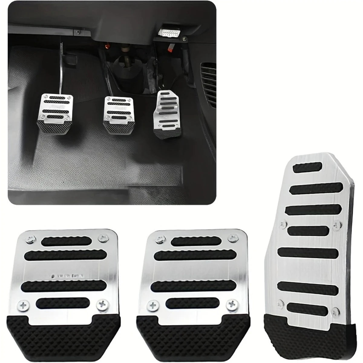 1set Car Pedal Protection Cover Car Brake Accelerator Pedal Manual Gear Pedal For Car Universal Pedal