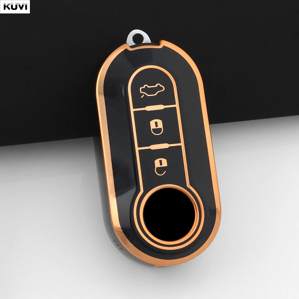 HOT TPU Car Key Case Cover Shell Holder Fob For FIAT 500 Ducato Panda Punto 500L Lancia Musa For Citroen Jumper Peugeot Boxer