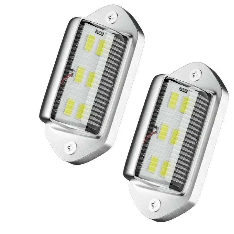 1/2/4PCS 6 LED Car License Number Plate Light For SUV Truck Trailer Van Tag Step Lamp White Bulbs Car Products License