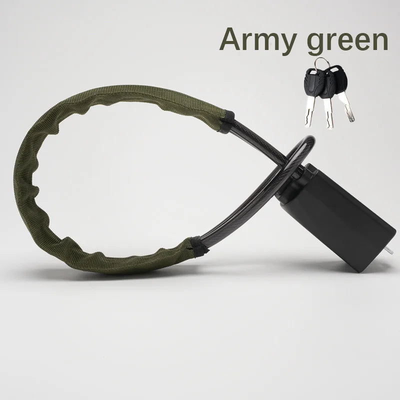 Universal anti-theft device for car steering wheel lock, safety belt buckle lock, steel cable lock, steel wire rope lock, car mo