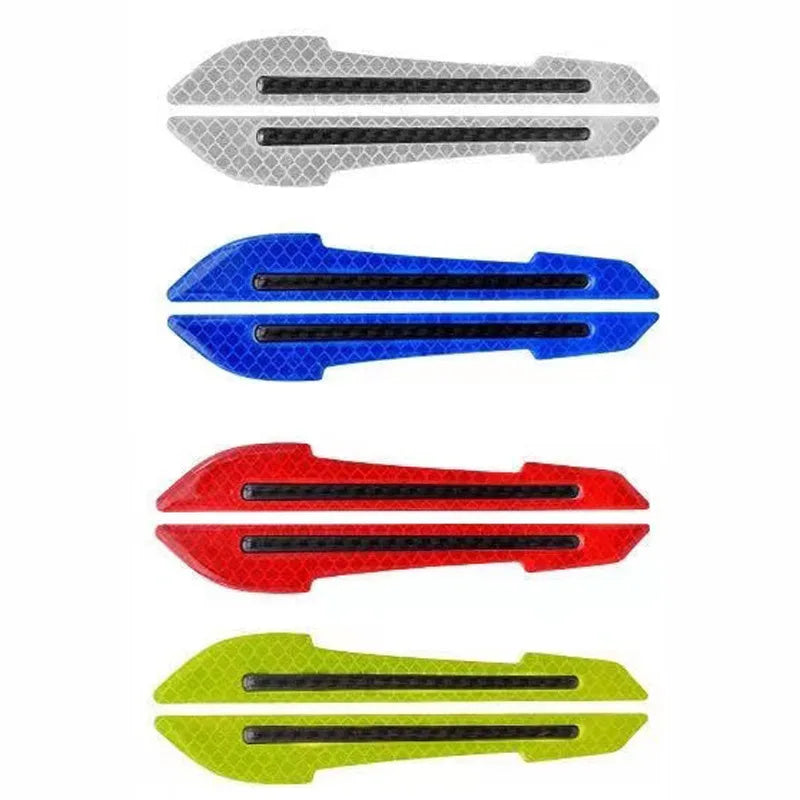 Car Reflective Stickers Door Edge Anti-collision Strips Fenders Glue Reflective Rearview Mirror Warning Stickers Body Scratches