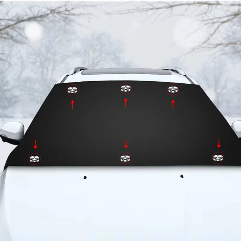 Car Summer Sunshade Half Cover Auto Cover Front Windshield Sun Protection Heat Insulation Snow Shield Anti Snow Frost Car Cover