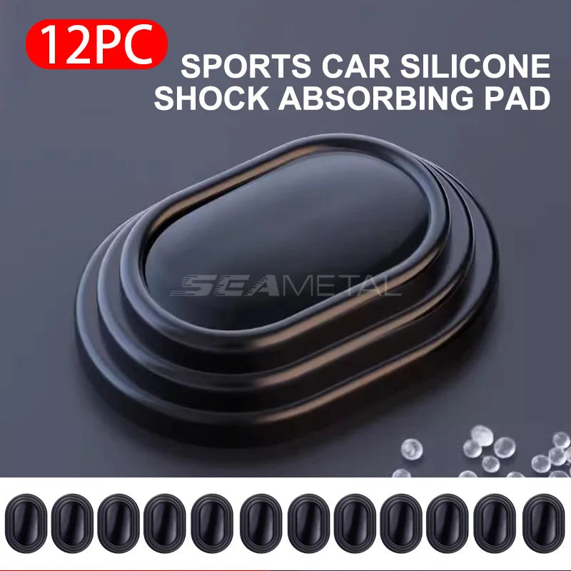 SEAMETAL 12Pcs Upgraded Car Door Gap Cushion Hood Bumper Shock Absorber Reduce Noise Door Protection Pad Universal for Sedan Suv