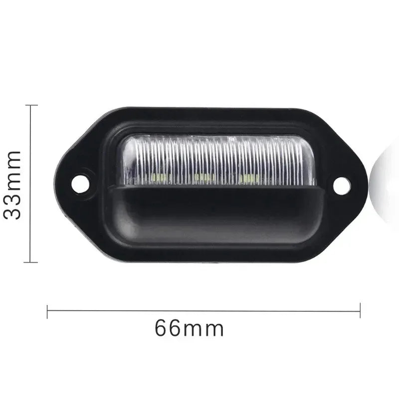 1/2/4PCS 6 LED Car License Number Plate Light For SUV Truck Trailer Van Tag Step Lamp White Bulbs Car Products License