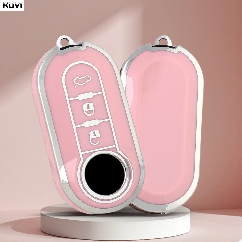 HOT TPU Car Key Case Cover Shell Holder Fob For FIAT 500 Ducato Panda Punto 500L Lancia Musa For Citroen Jumper Peugeot Boxer