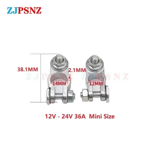 Car Battery Terminal Top Quick Post Wire Cable Clamp Terminal Positive Negative Electric Connector Auto Accessorie 12V 24V