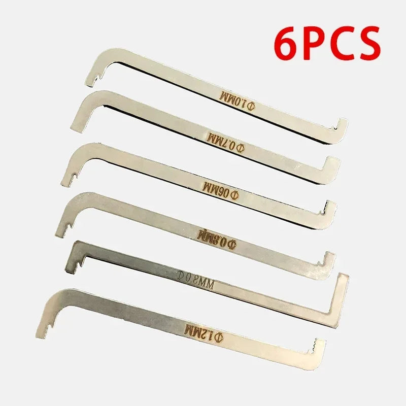 locksmith tool 6/7 pieces / kit replacement turning tool / double head tension wrench tool