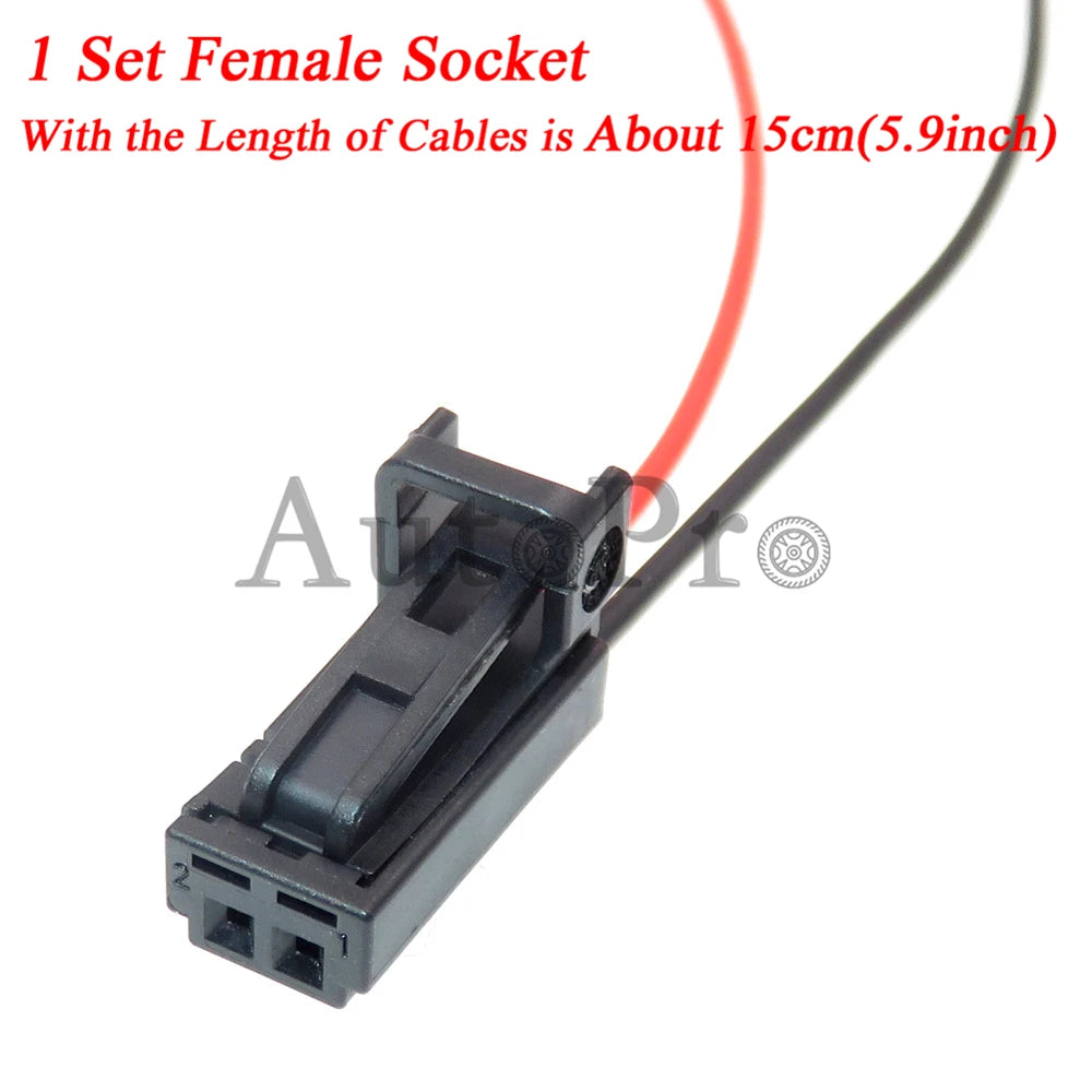 1 Set 2 Hole 4B0971832 4E0972575 1-1534113-1 1534155-1 AC Assembly Car License Plate Lamp Wire Harness Plug With Terminal for VW