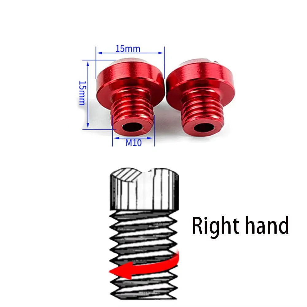2Pcs M10 Anti-Rust Motorcycle CNC Aluminum Rear view Mirror Hole Plugs Screws Rearview Mirror Holder Motorcycle Accessories