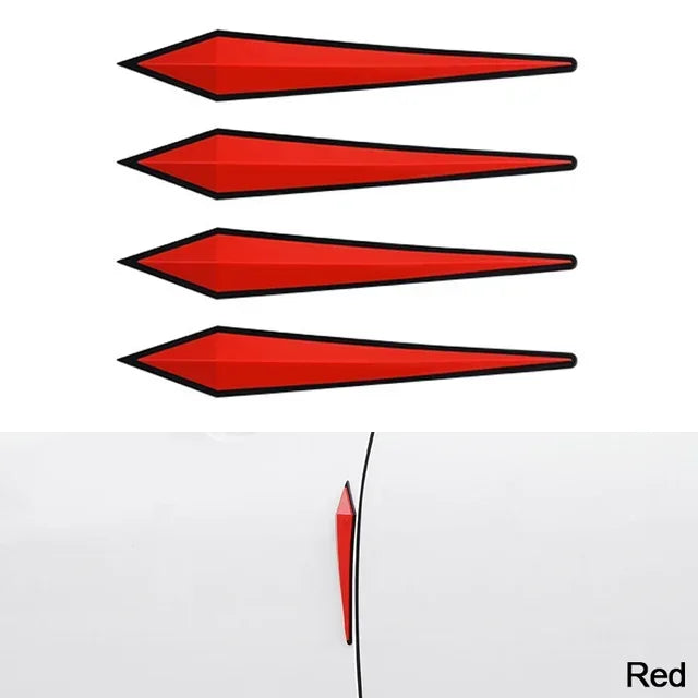 4pcs/set Car Anti-collision Protective Strips Body Door Rearview Mirror Edge Antis-scratch Protection Rubber Strip 3D Sticker Ne