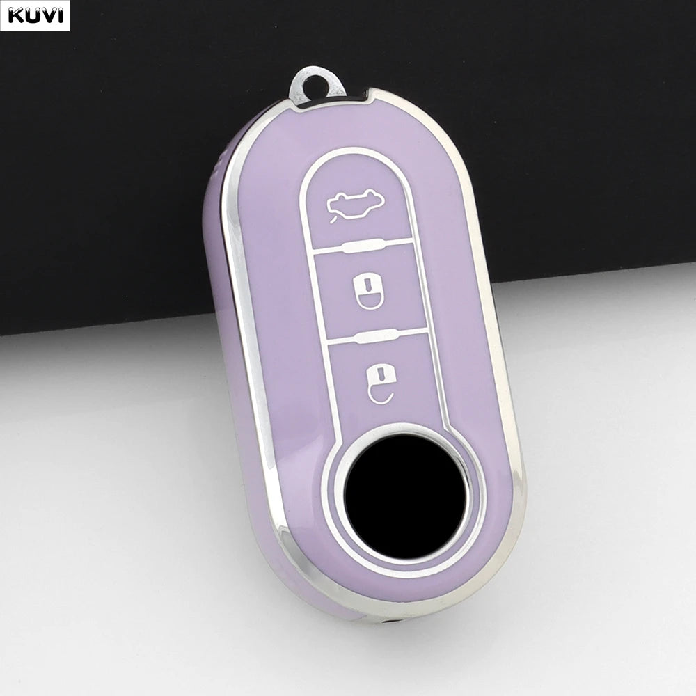 HOT TPU Car Key Case Cover Shell Holder Fob For FIAT 500 Ducato Panda Punto 500L Lancia Musa For Citroen Jumper Peugeot Boxer