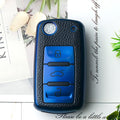 KEYYOU Silicone Car Key Case Cover for Volkswagen Sagitar/Polo/Golf/Bora/Tiguan/TOUAREG/Phaeton/SEAT/Skoda Key Fob Cover