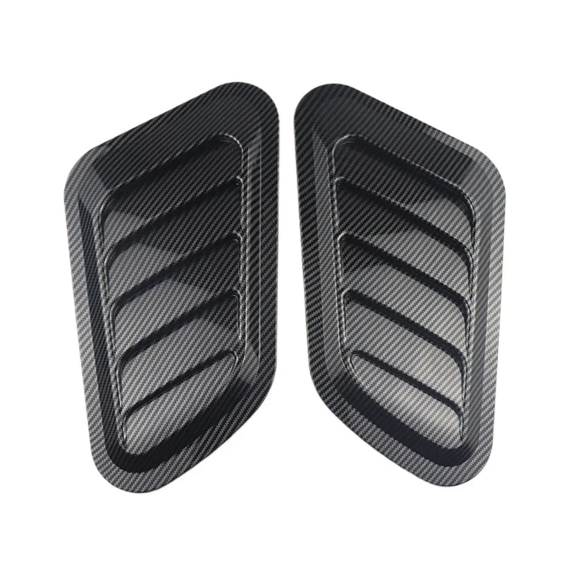 2pcs Car Fake Air Vents, Hood Decorative Vents - Universal, Stylish Shark Gill Simulated Air Outlets & Air Inlets