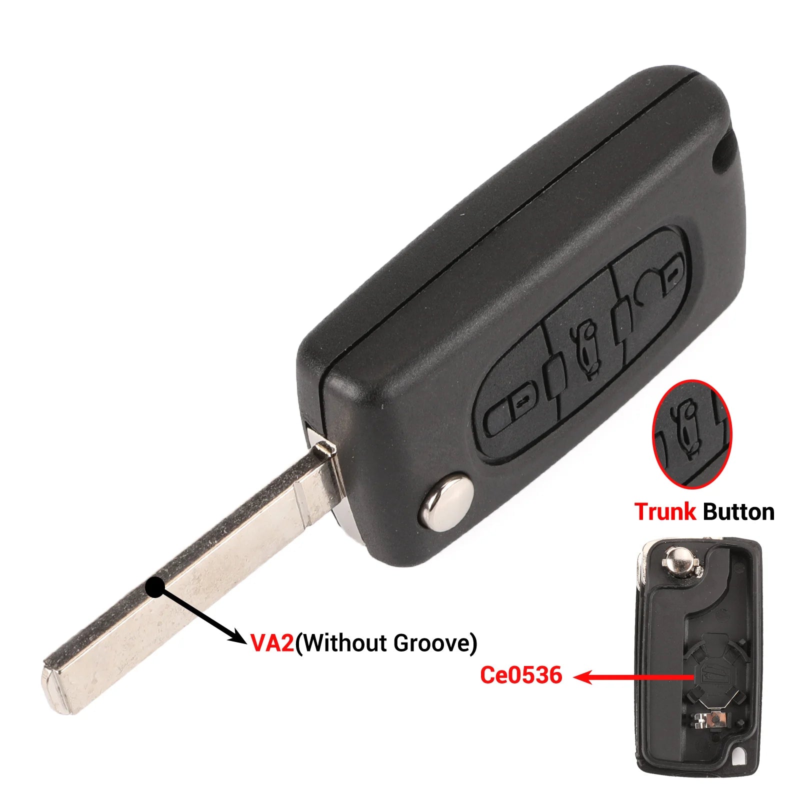jingyuqin Car Key Case Shell For Peugeot 307 407 308 607 For Citroen C2 C3 C4 C5 C6 C8 XSARA PICA CE523 HU83 CE536 VA2