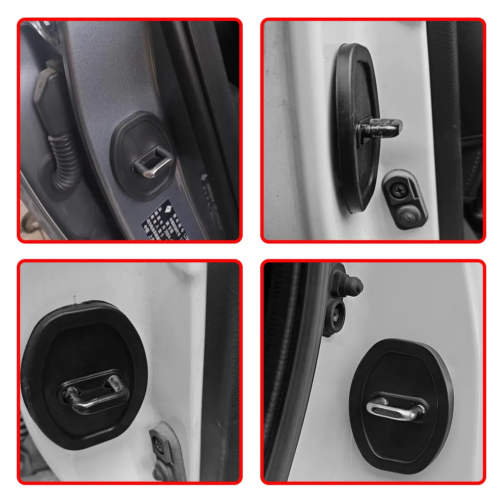 PINMOAP Silicone Car Door Lock Protective Cover Thickened Anti Collision Adhesive Car Door Lock Buffer Shock Absorber Cover