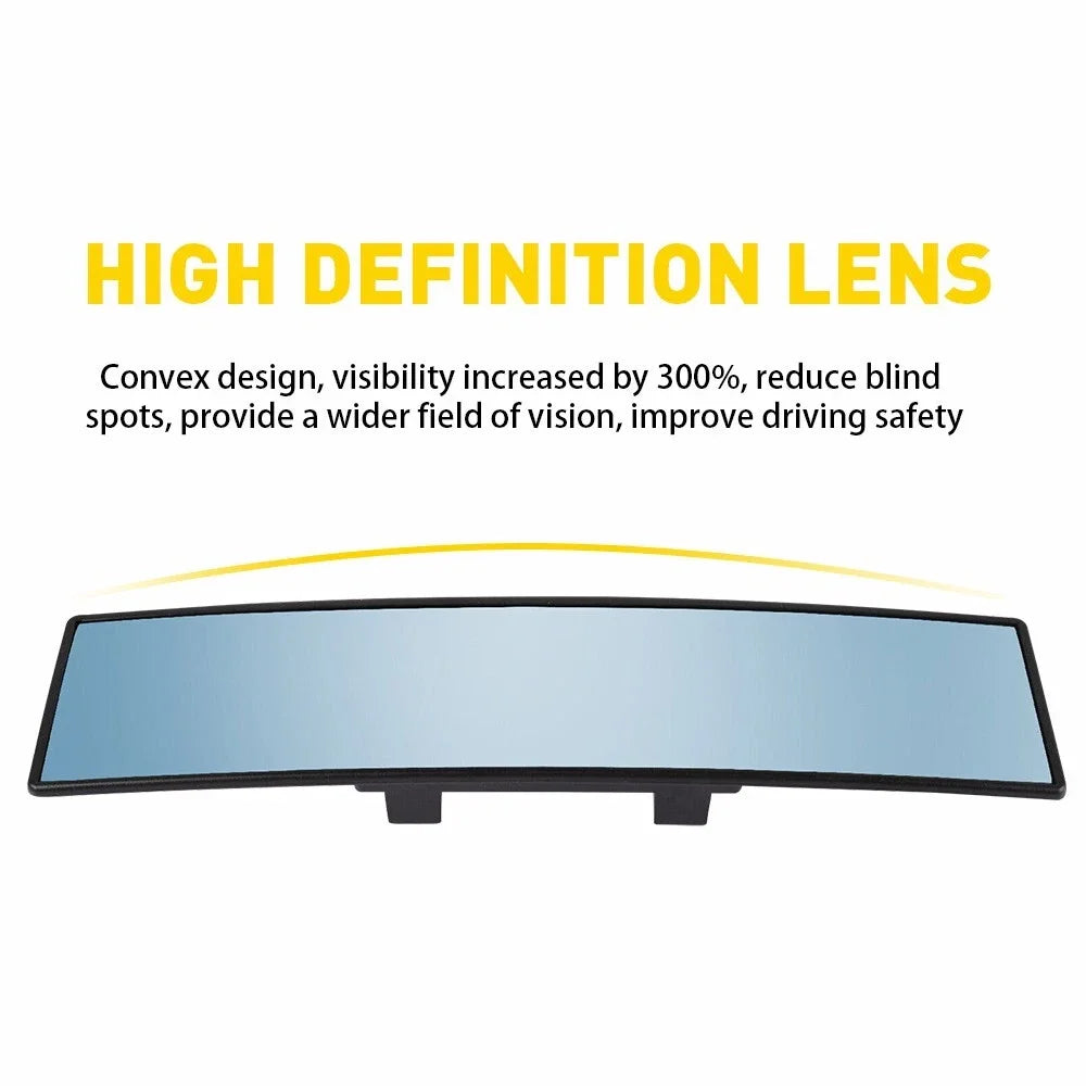 Car Baby Rear View Mirror - Wide Angle Convex Anti Glare Large Vision Panoramic Interior Auxiliary Monitor Mirror