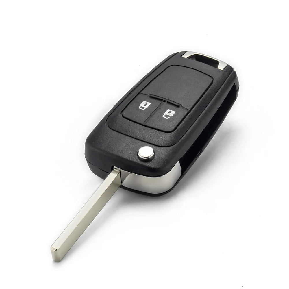 KEYYOU 2 Buttons Car Folding Flip Key Housing Replacement For Opel For Astra J For Corsa E Automobile Key Shell Fob Cover Case