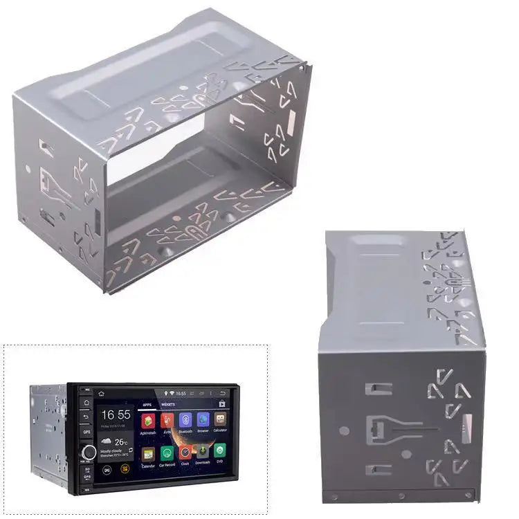 2Din Stereo Radio Cage Frame Unit Universal DVD Player Box Fascia Panel Plate Case Audio Dash Mounting Frame Kit  Accessories