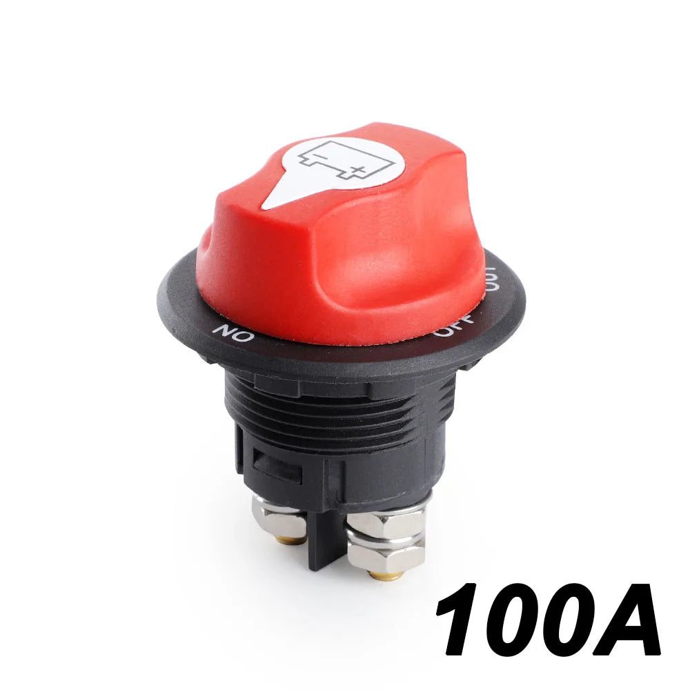 DC 12V 50A 100A 200A 300A Car Rally Battery Switch Disconnecter Power Isolator Cut Off Switch Kit For Truck Car Motorcycle Boat