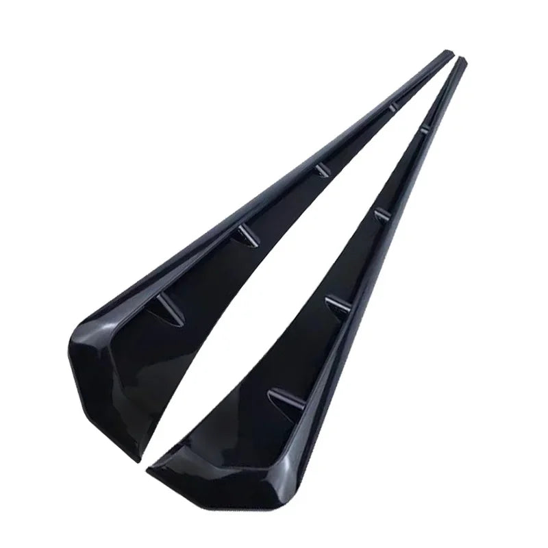 2pc Car Side Fender Vent Sticker Pair Universal ABS Plastic Wing Trim Black Exterior Decoration for Auto Motorcycle Easy Install