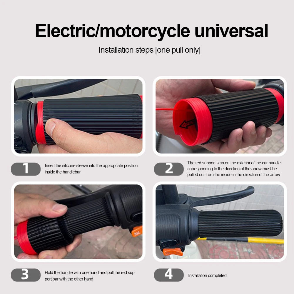 KEBIDUMEI 2pcs Silicone Motorcycle Handle Cover Non-Slip Universal Handlebar Grip Covers Sleeve Protector Motorcycle Accessories