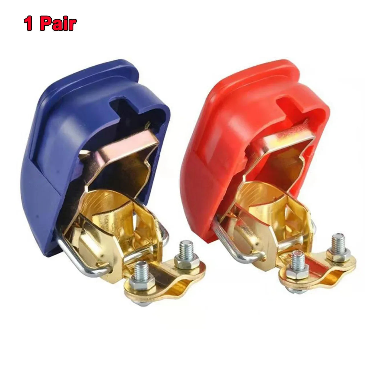 Car Battery Terminals Top Post Auto Connector Clamps Positive & Negative Electrode 1Pair Car Accessories Quick Release Lift Off