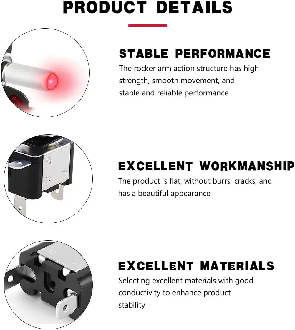 1PCS 12V 20A Toggle Switch LED Switch Car Auto Cover LED Light With Protective Cover SPST Toggle Rocker Switch Control On/Off