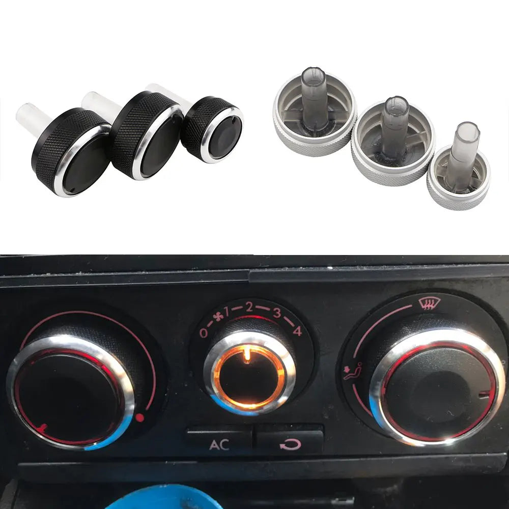 Aluminum Alloy Air Conditioning Knob AC Knob Heat Control Button for Volkswagen VW Passat B5 GOLF 4 MK4 Bora Auto Accessories
