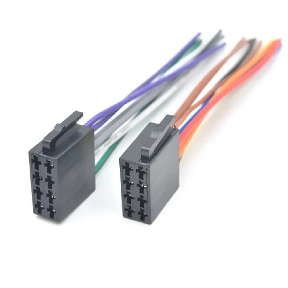 Car Stereo Radio ISO Cable Adapter ABS Universal Male Plug To Female Connector Wiring Harness Automobile Accessories