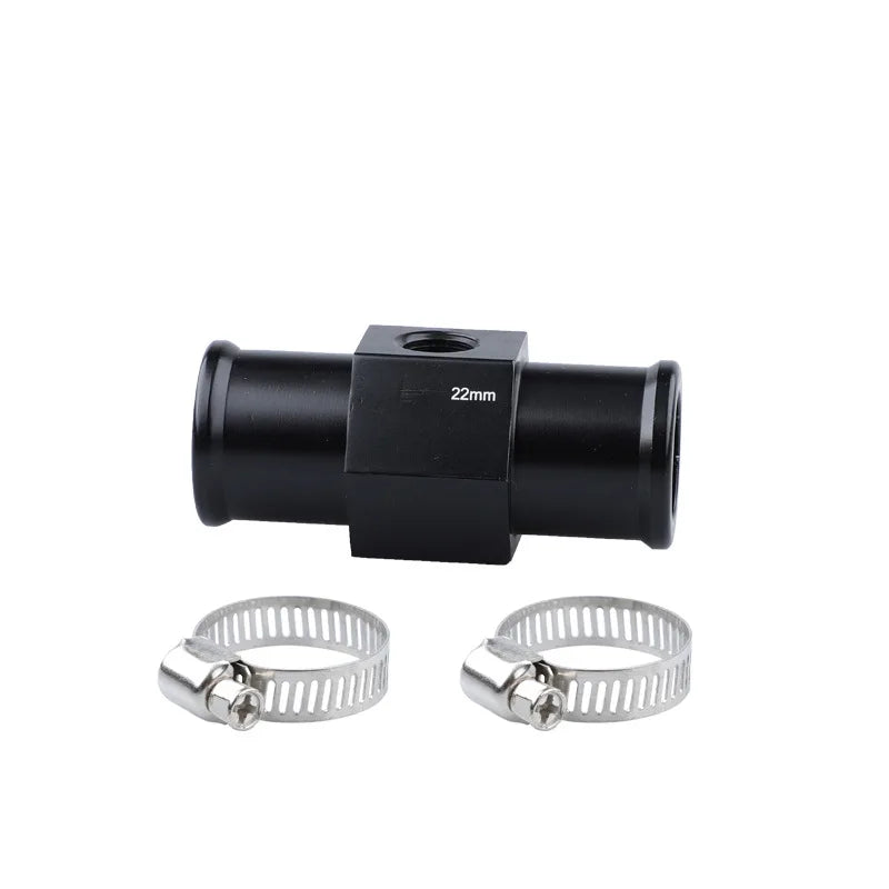 Black Water Temp Gauge Radiator Temperature Water Temp Joint Pipe Sensor 18MM 20MM 22MM 24MM Hose Adapter