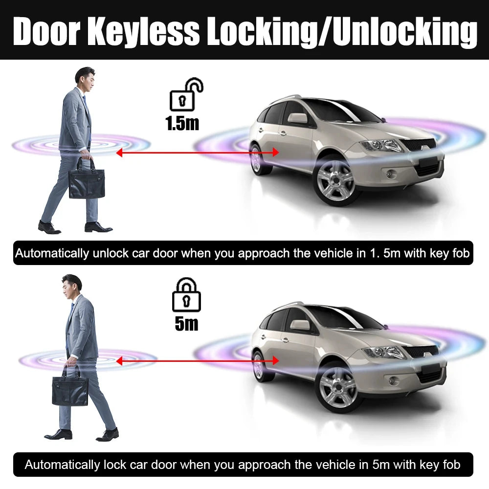 12V universal car keyless entry central locking remote control, wire cutting car rearview mirror folding mirror controller