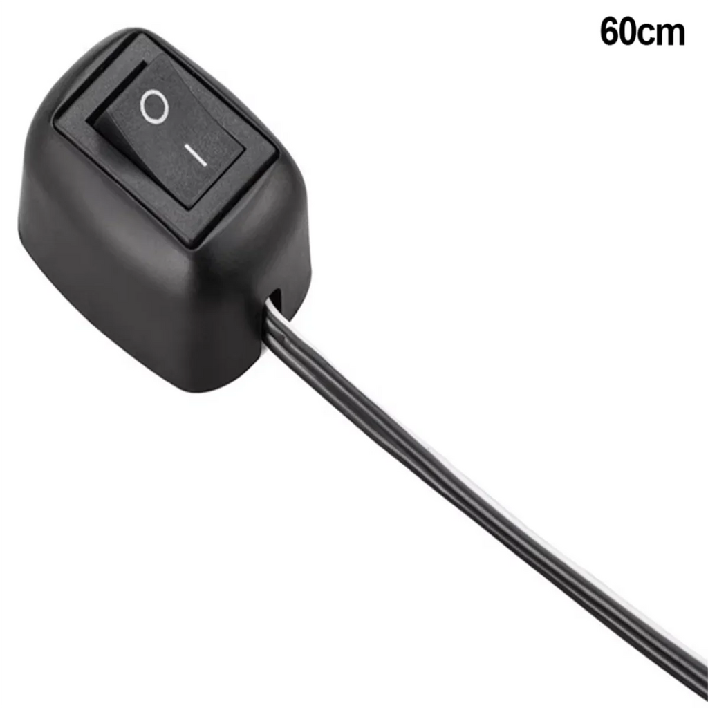 Universal Car Switch Paste Type Toggle Switch with Cable 60cm/100cm DC 12V for Fog Ring Drive Lights Neon Lights Mini Button