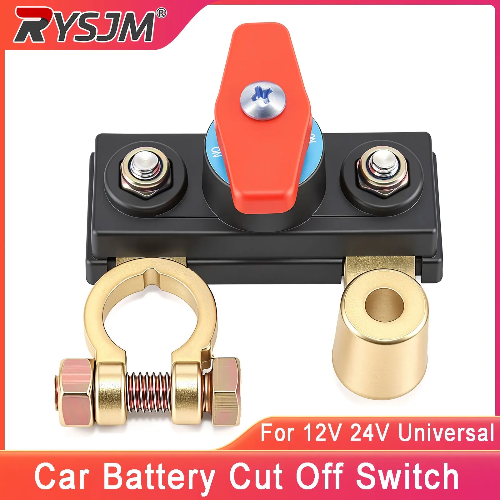 Car Battery Cut Off Switch Disconnect Can Rotate Disconnect Switch Anti-Power Off Leakage Circuit Breaker For 12V 24V Car