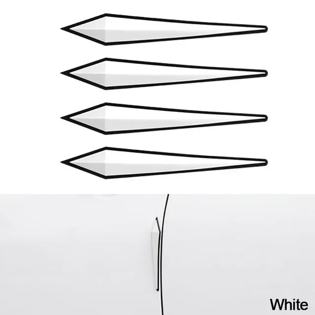 4pcs/set Car Anti-collision Protective Strips Body Door Rearview Mirror Edge Antis-scratch Protection Rubber Strip 3D Sticker Ne