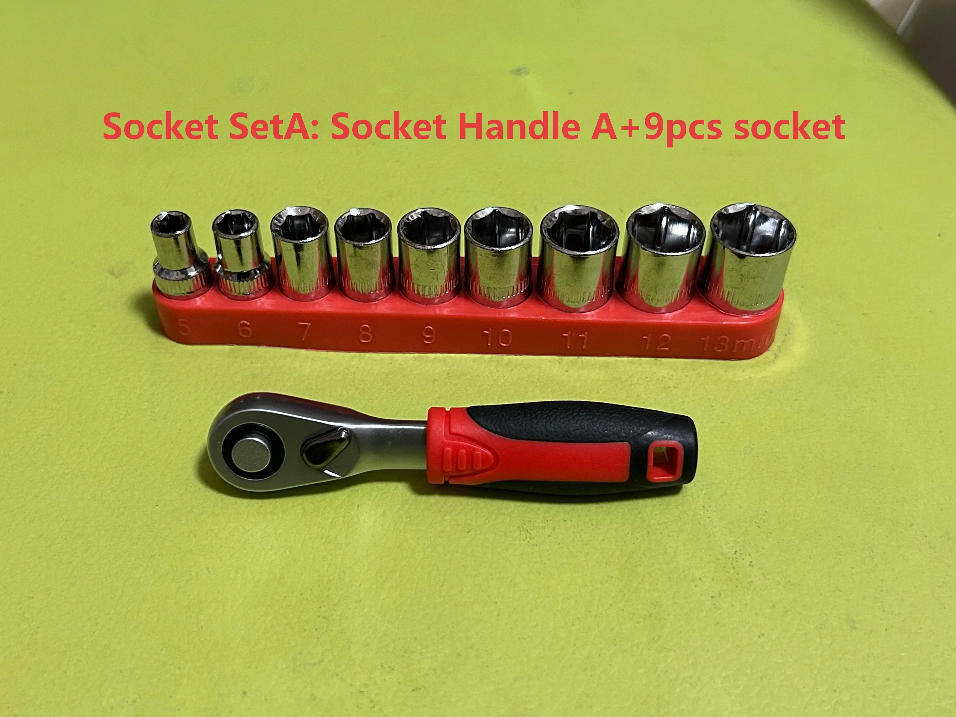 Mini treble 1/4 Ratchet Wrench Double Ended Quick Socket Ratchet Wrench Screwdriver Hex Torque Wrenches Set Spanner