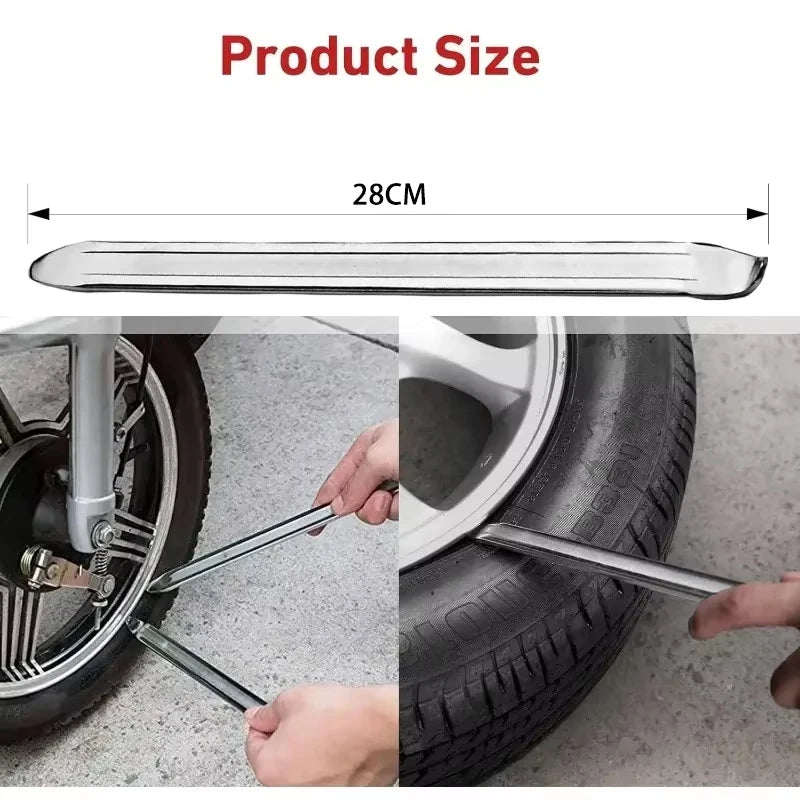 Car Tire Wrench Removal Tool Steel Spoon Tire Iron Rim Opener Lever Changer Car Repair Tools Motorcycle Bicycle Car Accessories