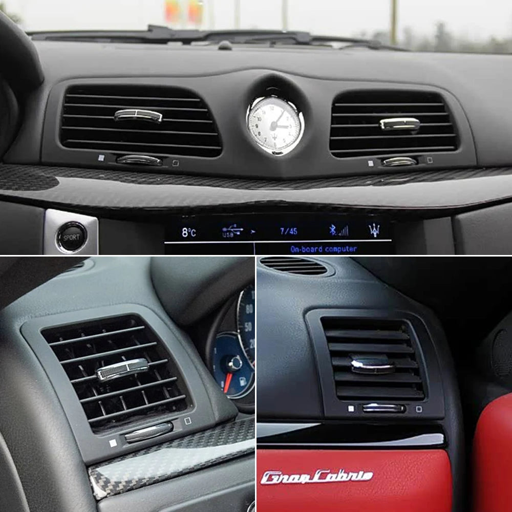 Car Front Rear Central Dashboard Left Right Middle AC Vent Air Vent Panel Cover For Maserati GranTurism GranCabrio GT GC M145