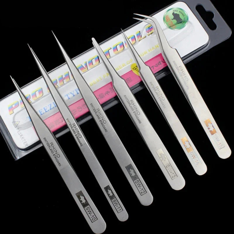 Durable RHINO RH Japanese Tweezers Sharp Hard High Precision for Small Objects Watch Phone Repair