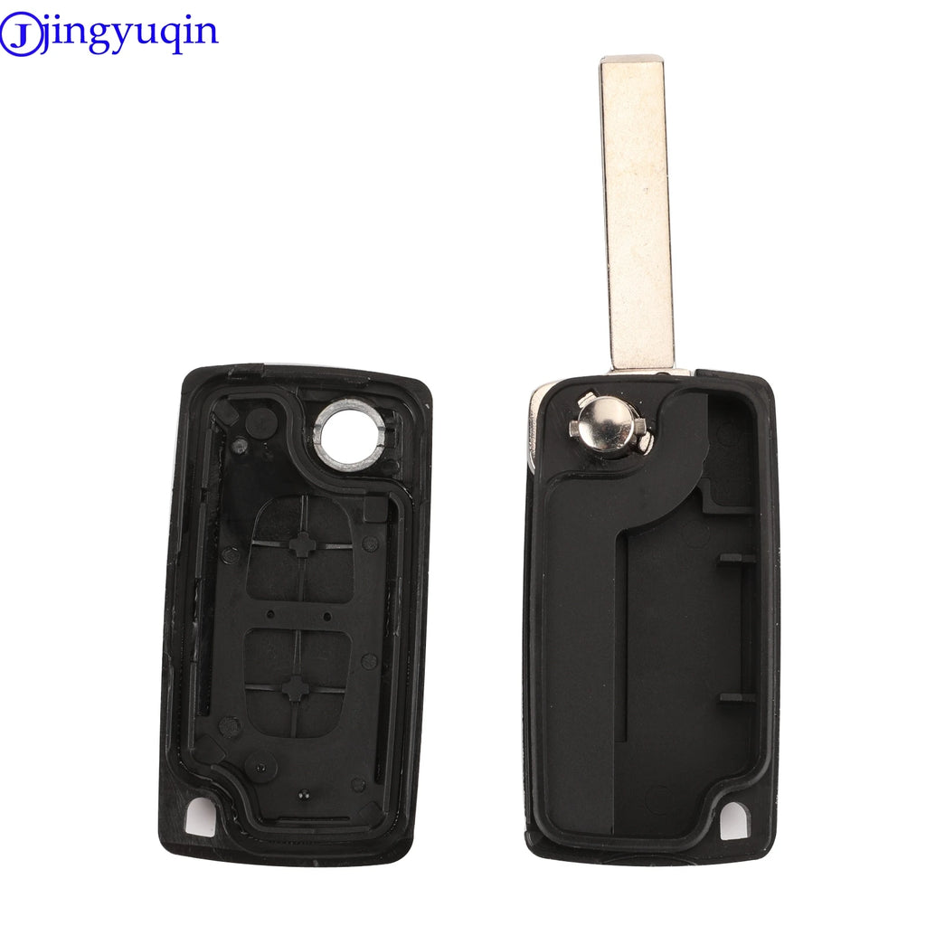 jingyuqin Car Key Case Shell For Peugeot 307 407 308 607 For Citroen C2 C3 C4 C5 C6 C8 XSARA PICA CE523 HU83 CE536 VA2
