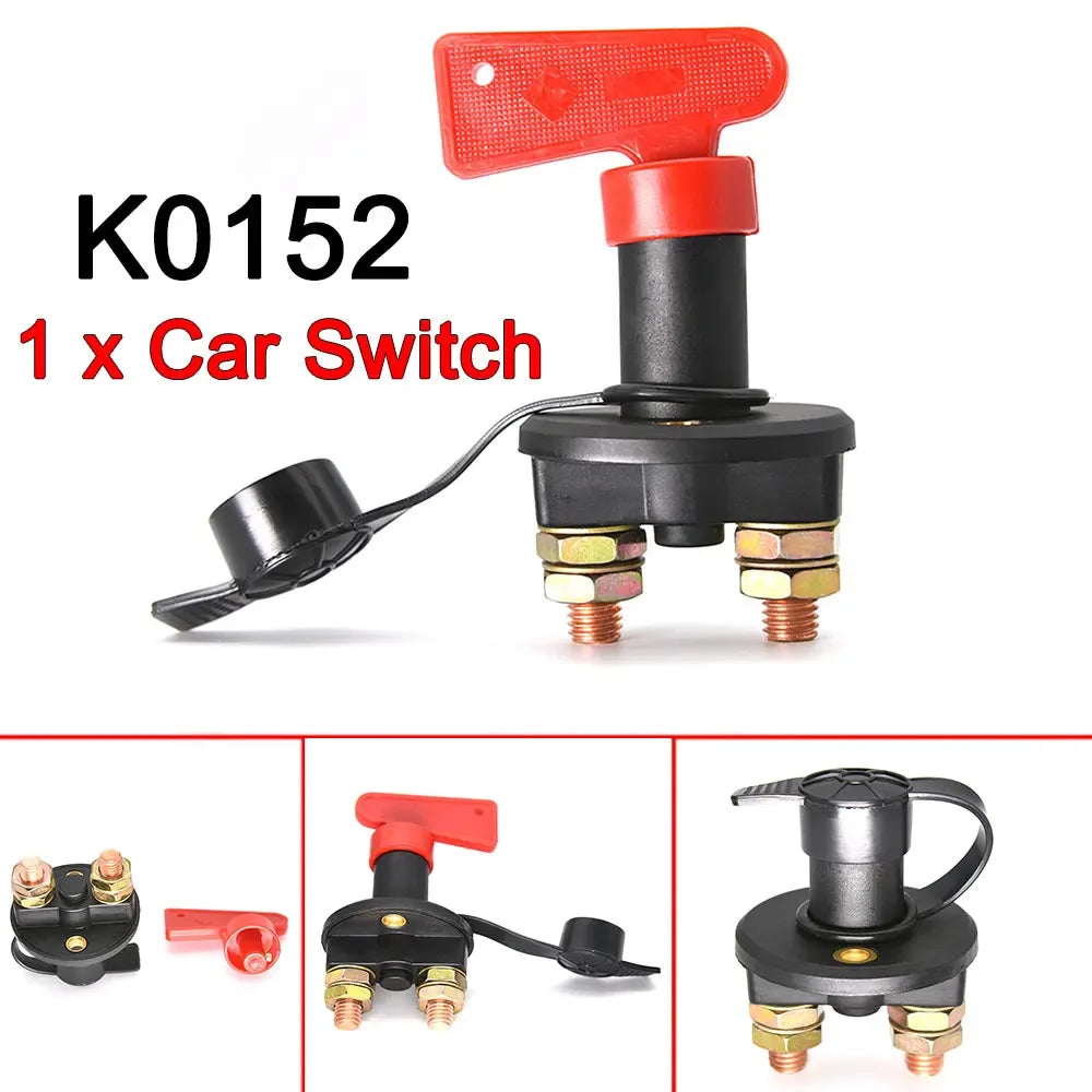 DC 12V-24V Vehicle Switch Car Battery Disconnect  Auto Car Truck Boat Battery Isolator Disconnect Cut Off Switch with Removable
