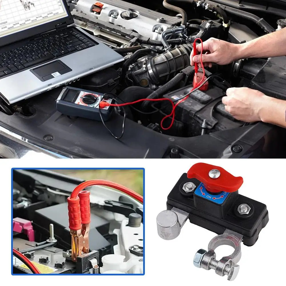 12V 24V Dual Voltage Battery Master Cut Off Switch Zinc Alloy Structure Negative Pole Disconnect for 16mm17mm Diameter Pile Head